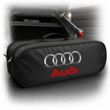 Сумка органайзер техдопомоги Audi 53х19х13 см 2 відділення Чорна