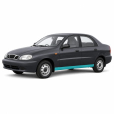 Антигравійна захисна бронеплівка за лекалами для Daewoo Sens T150 2002-2017 - нижня зона кузова пороги