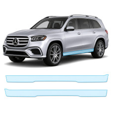 Антигравійна захисна бронеплівка за лекалами для Mercedes-Benz GLS X167 2019-2023 - нижня зона кузова пороги