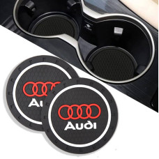 Антискользящий коврик В Подстаканник Audi ⌀7 см 2 шт