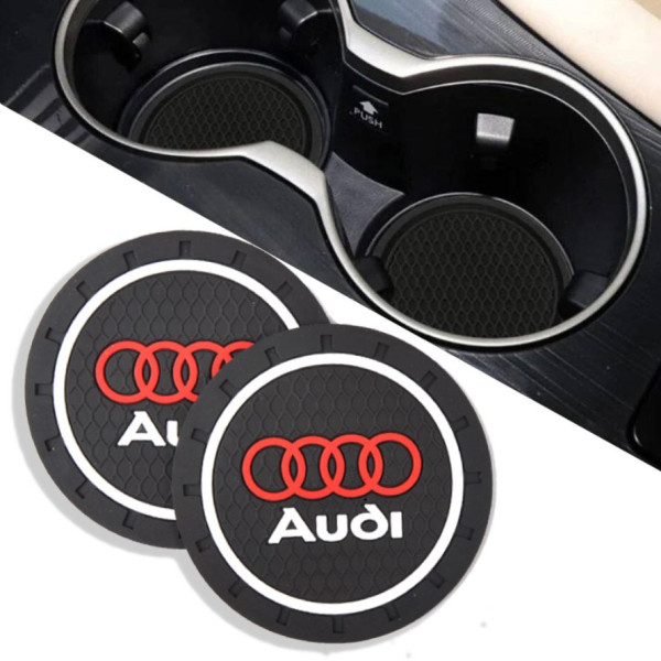 Антискользящий коврик В Подстаканник Audi ⌀7 см 2 шт