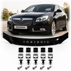Дефлектор капота мухобойка Opel Insignia 2008- Євро Кріплення Vip Tuning (OP23)