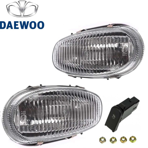Противотуманные фары для Daewoo Lanos с лампой кнопка вкл света (DW-037W)