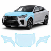 Антигравійна захисна бронеплівка за лекалами для BMW iX2 U10 2023- капот і передні крила