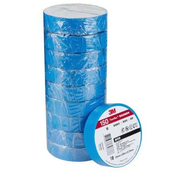 Ізолента 3М Temflex 1500 Taiwan 20 метрів Синя (3M 150 TF BLUE)