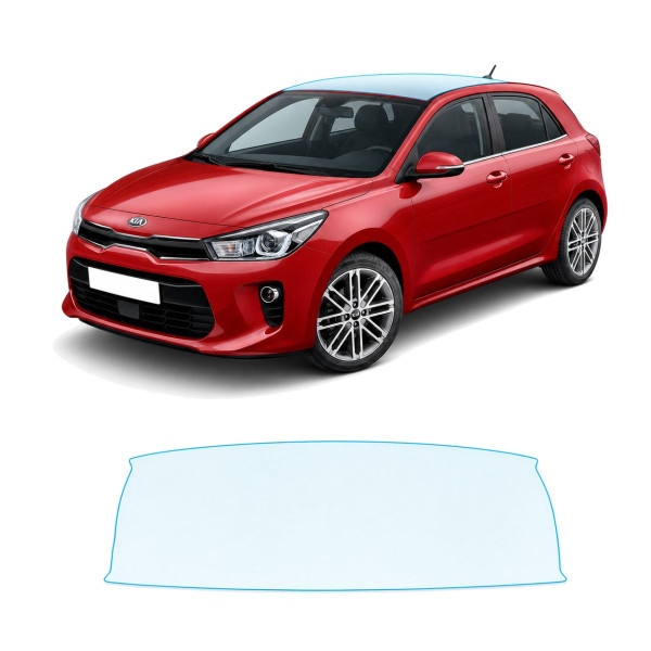 Антигравийная защитная бронепленка по лекалам для Kia Rio YB 2017-2019 - зона крыши