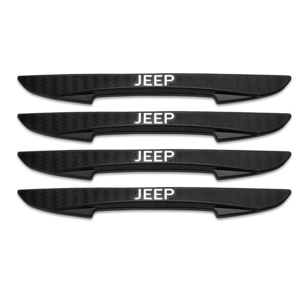 Захисні протиударні смуги JEEP на краю дверей 16х147 мм Гума (наклейки) Чорний 4 шт