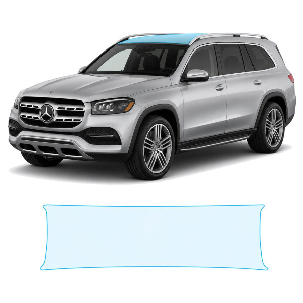 Антигравийная защитная бронепленка по лекалам для Mercedes-Benz GLS X167 2019-2023 - зона крыши