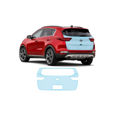 Антигравийная защитная бронепленка по лекалам для Kia Sportage QL facelift 2018-2021 - зона крышки багажника