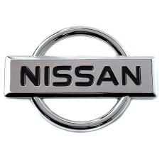 Емблема для Nissan 74 x 104 мм пластикова 2 пуклі