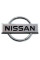 Емблема для Nissan 74 x 104 мм пластикова 2 пуклі