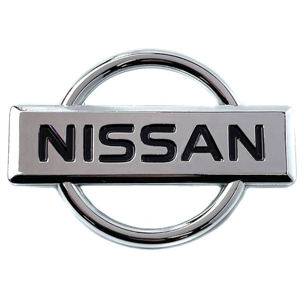 Емблема для Nissan 74 x 104 мм пластикова 2 пуклі