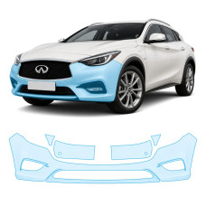 Антигравійна захисна бронеплівка за лекалами для Infiniti QX30 H15 2016-2019 - передній бампер