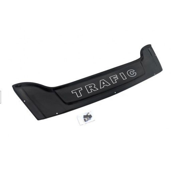 Дефлектор капота мухобойка Renault Trafic 2001-2014 (Короткая 170 мм) Широкая Voron Glass (MR10301E)