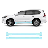 Антигравийная защитная бронепленка по лекалам для Lexus LX J200 facelift 2 2016-2021 - нижняя зона кузова пороги