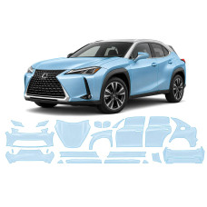 Антигравийная защитная бронепленка по лекалам для Lexus UX Z10 2018- полный кузов
