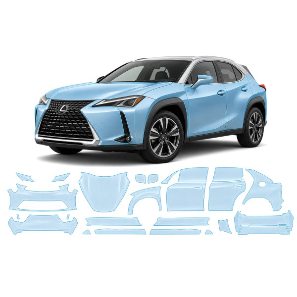 Антигравийная защитная бронепленка по лекалам для Lexus UX Z10 2018- полный кузов
