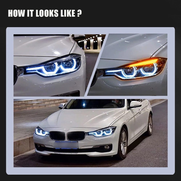 LED Маска Ангельские глазки 3" D76 мм 12V 6000K Стиль BMW Белый Свет 2 шт (R7-L)