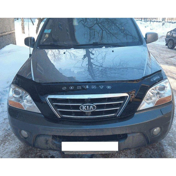 Дефлектор капоту мухобійка для Kia Sorento 2002-2009 Євро Кріплення (Vip Tuning)