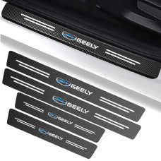 Защитная пленка накладка на пороги для Geely Черный Карбон 4 шт