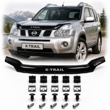 Дефлектор капота мухобойка Nissan X-Trail (T31) 2007-2014 Євро Кріплення Vip Tuning (NS15)