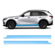 Антигравийная защитная бронепленка по лекалам для Mazda CX-70 2024- нижняя зона кузова пороги