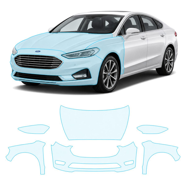 Антигравийная защитная бронепленка по лекалам для Ford Mondeo V facelift 2019-2022 - задний бампер
