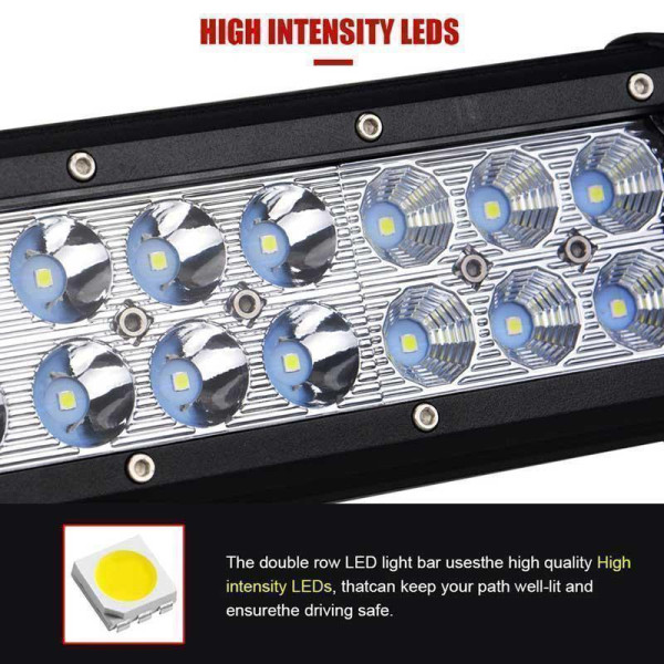 Світлодіодна Балка фара LED / 710x107x73 mm / 180W / 3W*60 / 10-30V / Ближнє та Далеке світло (D-180W)