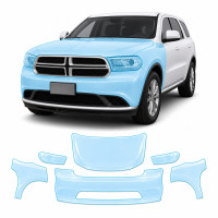 Антигравійна захисна бронеплівка за лекалами для Dodge Durango WD/WK2 2011-2020 - передня частина авто (капот бампер крила))