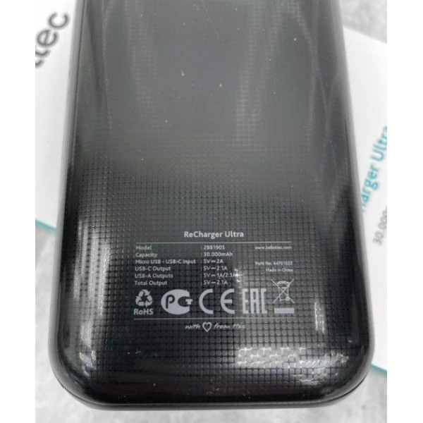 Power Bank Портативний Акумулятор Ttec 30000 mAh Оригінал Чорний