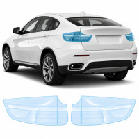 Антигравийная защитная бронепленка по лекалам для BMW X6 E71 2008-2014 - задние фонари стопы