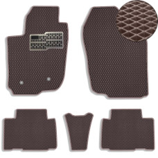Коврики в салон EVA для Toyota RAV 4 CA30W 2005-2013 с подпятником Коричвые-Коричвый кант 5 шт