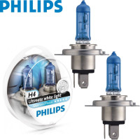 Автолампа галогенна Philips Diamon Vision H4 12V 60/55W 5000K 2 шт (12342DVS2)