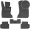 Ворсовые коврики для BMW 7 (F01 / F04) 2008-2015 с подпятником Серые 5 шт (Carrera)