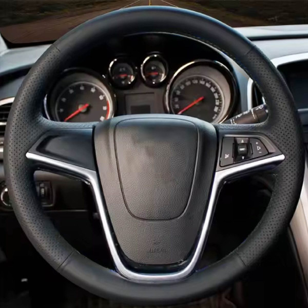 Чехол Оплетка Руля для Opel Astra (J) Zafira (C) 2014-2019 Кожа (Модельная Выкройка)
