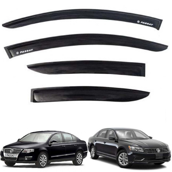 Дефлекторы окон ветровики Volkswagen Passat B6 - B7 Седан 2005-2011 Скотч 3M Voron Glass