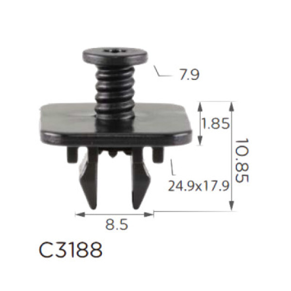 Кліпса Volkswagen, Audi, Seat, Skoda (WHT005263, WHT-005-263) (C3188)