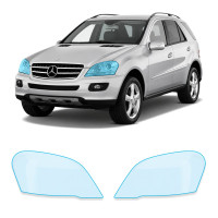 Антигравійна захисна бронеплівка за лекалами для Mercedes-Benz M-Class W164 2005-2008 - оптика (фари та ПТФ)