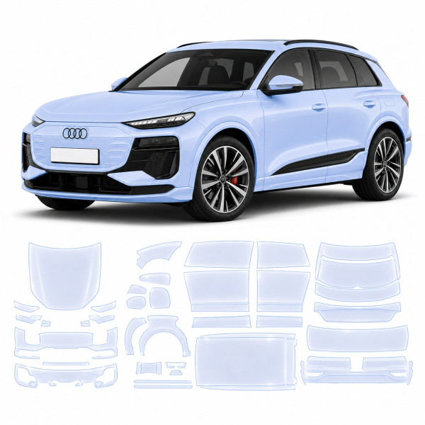 Антигравийная защитная бронепленка по лекалам для Audi Q6 e-tron PPE 2024- полный кузов