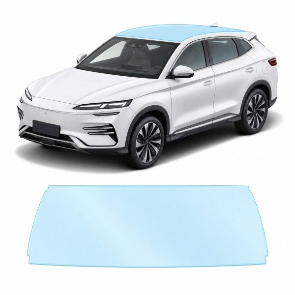 Антигравийная защитная бронепленка по лекалам для BYD Song Plus I facelift 2023- зона крыши