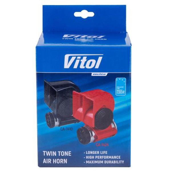 Автомобільний повітряний пневма Vitol 24V Червоний (CA-1424)