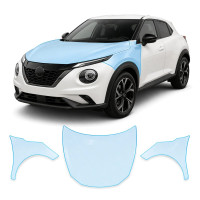 Антигравийная защитная бронепленка по лекалам для Nissan Juke F16 facelift 2024- капот и передние крылья