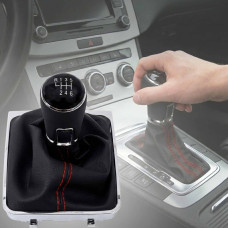 Ручка КПП з пильником у зборі Модельна для Volkswagen Passat Passat B7 / CC 2010-2014 R6 speed Краснаяа Нитка