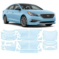 Антигравийная защитная бронепленка по лекалам для Hyundai Sonata LF 2014-2017 - полный кузов
