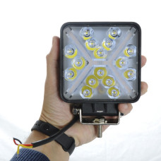 Світлодіодна додаткова LED фара 48W (3W*16) 10-30V 105x105x35 mm Дальний ДХО (4063)