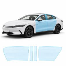Антигравійна захисна бронеплівка за лекалами для BYD Han II 2020-2022 - зони дверей і стійки вікон