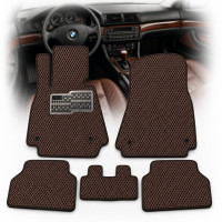 Коврики в салон EVA для BMW 5 (E39) 1995-2003 с подпятником Коричневые 5 шт