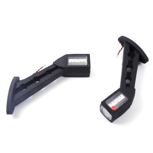 LED Габарит ріжки косий довгий 12/24V 6+6+3 18 см Thoc Auto (ТН-602) 2 шт