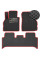 Килимки в салон EVA для Renault Scenic / Grand Scenic II 2003-2009 з підп'ятником Чорні-Червоний кант 5 шт
