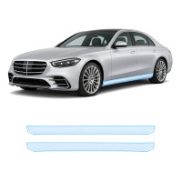 Антигравійна захисна бронеплівка за лекалами для Mercedes-Benz S-Class W223 2020- нижня зона кузова пороги